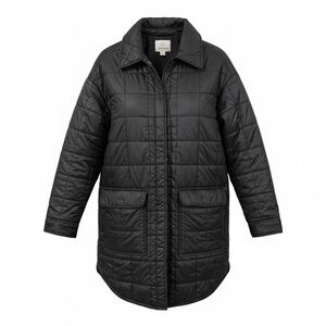 Aerie Quilted Black Puffer Coat